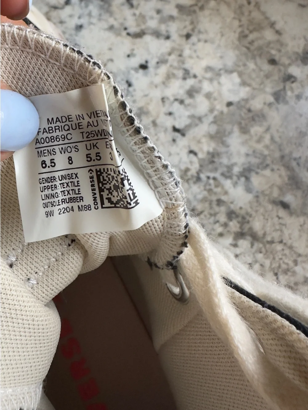 Converse Black and White Canvas Platform Sneakers - Picture 5 of 5